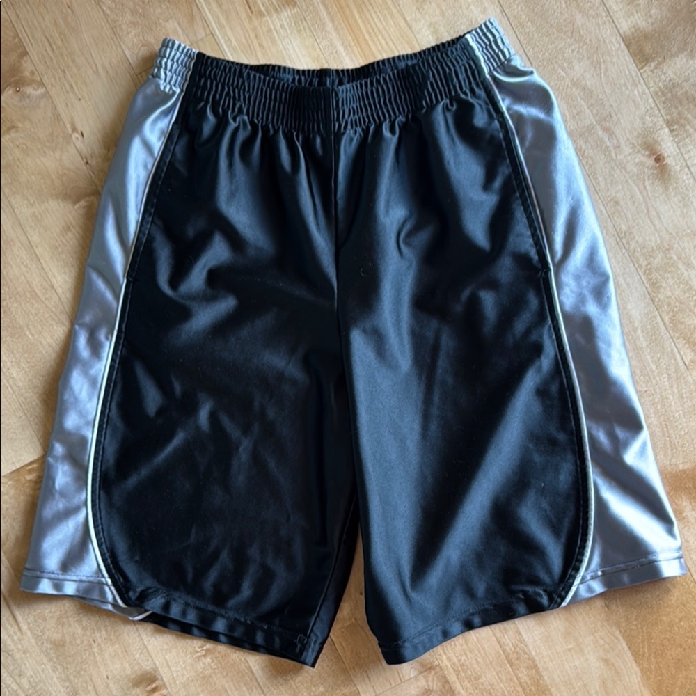 Champion Boys Sports Shorts - Black and‎ Gray - Large